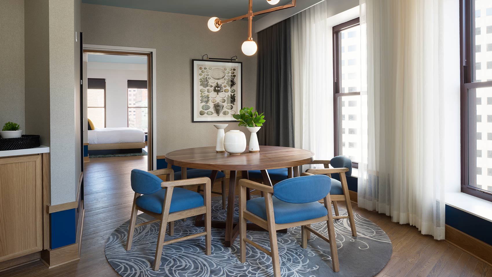 Suite dining area at the Kimpton Schofield Hotel