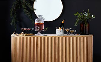 Cocktails and Champagne on table