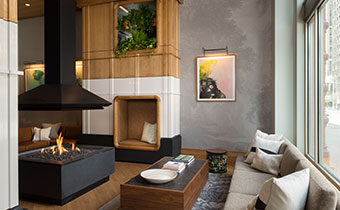 Schofield Lobby Fireplace